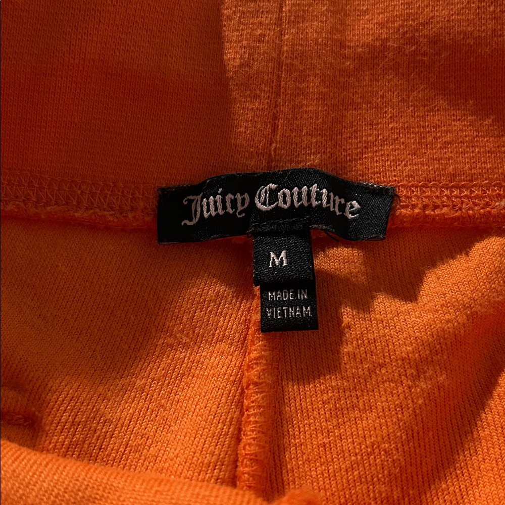 Juicy Couture Orange Velour pocket pants sz:M - Picture 2 of 10